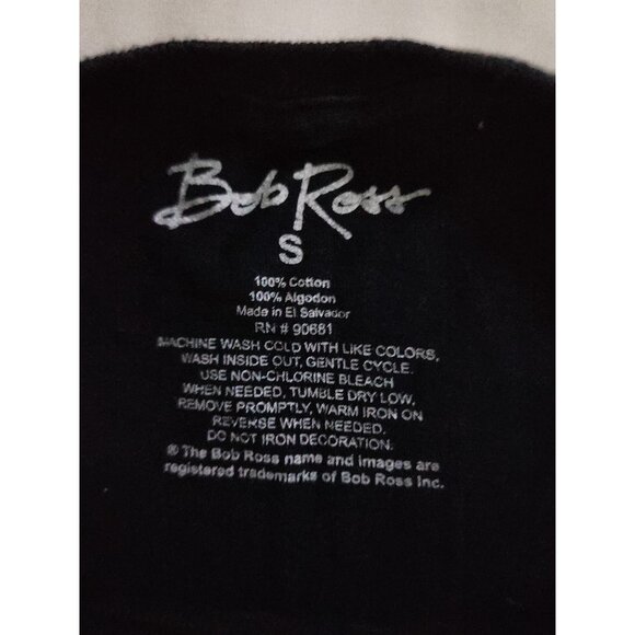 Bob Ross Men's Unisex Adult Painting Galaxy Space Graphic Print Tee Black Small - Picture 5 of 8